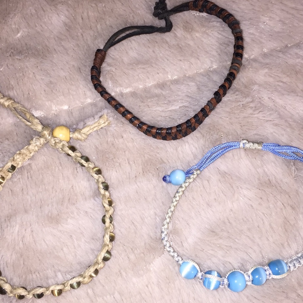 Bundle of 3 rope bracelets